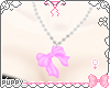 [Pup] Pink Bow Necklace