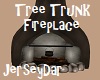 Tree Trunk Fireplace