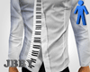 White Shirt W Piano Tie