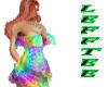 electric rainbow dress
