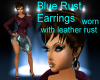 Blue Rust Earrings