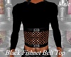 Black Fishnet Belt Top