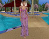 purple lace beach dress