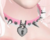 Pink/White Heart Collar