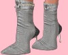 Gray Jeans Boots