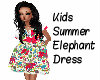 Kid Summer Elephant Dres