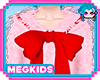Kids Pink Fur + Bow Red