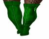 Leather boots green