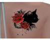 Rose Cat Tattoo Back