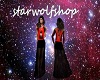 stars black red gown