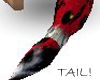 Red Cuffed Splatter Tail