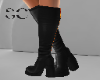 SC  leather black boots