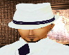 White/ppl stripe hat
