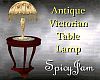 Antq Table w/Lamp Cream