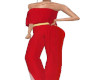 Party Pantsuit Red/Gold