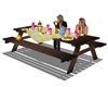 Picnic Table with food