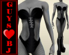 black fishnet bodysuit