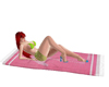 BEACH TOWEL PINK (KL)
