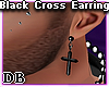 Black Cross Earring L&R