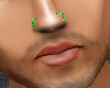 *Green Nose piercing