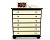 Creme/Black Tall Dresser