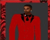 Red Versace suit