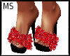 Red/Xmas Fur Heels 