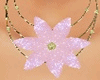 pinky flower necklaces