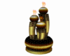Gold and brown candle
