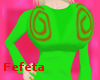 Lime spiral busty top