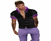 Purple Black Shirt Male