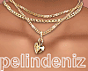 [P] Heart gold necklace