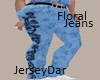 Floral Jeans Blue