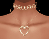 Heart gold necklace