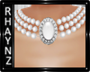 White Pearl/Dia Necklace