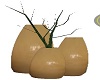 Trio vases brown