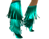 teal tassled boots