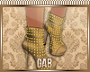 -G-Nude boots+gold studs