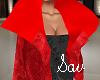 Red Fur Puffer Jacket