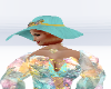Teal in Spring Hat