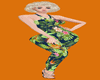 !  GREEN FLORAL BODYSUIT