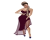 burgandy gown