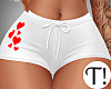 T! White Heart Shorts