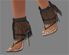 LKC Fringe Heels Black