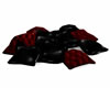 Black/Red Pile pillows