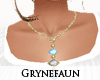 Long necklace aquamarine