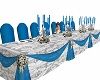 Wedding top table blue