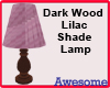 Dark Wooden Lilac Lamp