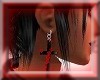 rose cross earrings