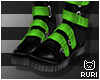 ▶ Blk & Green Boots